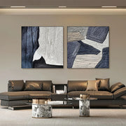 Abstract Textured Square Set of 2 Wall Art #AB 497