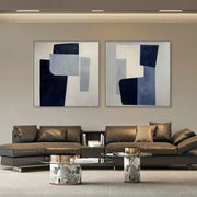 Abstract Square Set of 2 Wall Art #AB 496