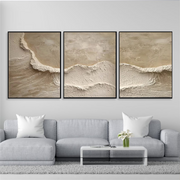 Ocean And Sky Abstract Texture Set Of 3 Canvas Art #OS 283