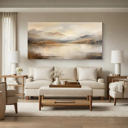 Abstract Mountain Canvas Art #MM319