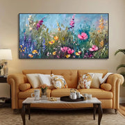 Colorful Flower Abstract Textured Wall Art #ML064