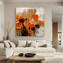 Flower And Tree Abstract Canvas Art #FT 240