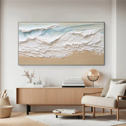 Ocean And Sky Abstract Textured Canvas Art #OS 293