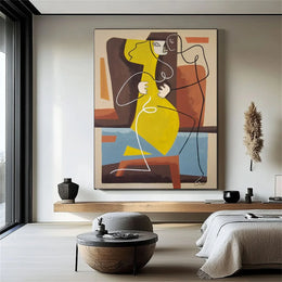 Colorful Abstract Portrait Texture Wall Art #PT009