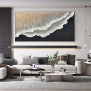 Ocean And Sky Abstract Textured Canvas Art #OS 294