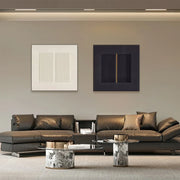 Beige & Black Wabi Sabi Square Set of 2 Wall Art  #WS317