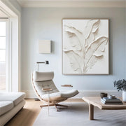 Beige Flower & Tree Abstract Texture  Canvas Art #FT 239