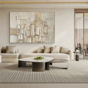 Beige Abstract Textured Wall Art #AB 571