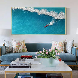 Surfing Sport Texture Canvas Painting #SA018