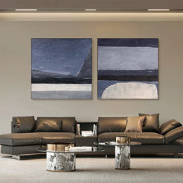 Abstract Square Set of 2 Wall Art #AB 499