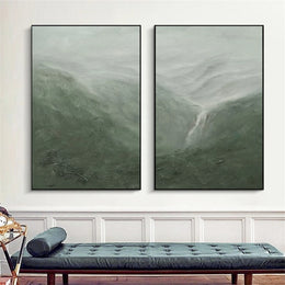 Green Texture Art Set of 2#GT019