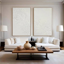 Plaster Art Minimalist Textured Paintings Set of 2 #MM163