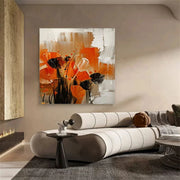 Flower And Tree Abstract Canvas Art #FT 240