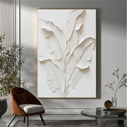Beige Flower & Tree Abstract Texture  Canvas Art #FT 239