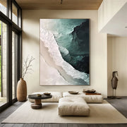 Ocean And Sky Abstract Textured Canvas Art #OS 302