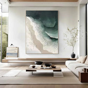 Ocean And Sky Abstract Textured Canvas Art #OS 304