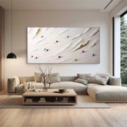 Skiing Sport Textured Wall Art #SA036