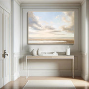 Ocean And Sky Abstract Canvas Art #OS 281