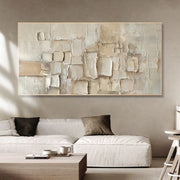Beige Abstract Textured Wall Art #AB 571