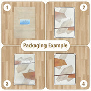 Beige & Brown Abstract Textured Square Set of 2 Wall Art #BB169