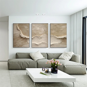 Ocean And Sky Abstract Texture Set Of 3 Canvas Art #OS 283