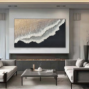 Ocean And Sky Abstract Textured Canvas Art #OS 294