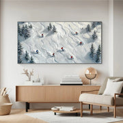 Skiing Sport Art Textured Painting Canvas # SA059