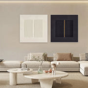 Beige & Black Wabi Sabi Square Set of 2 Wall Art  #WS317