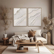 Plaster Art Minimalist Textured Paintings Set of 2 #MM277