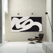 Black White Textured Minimalist Wall Art #MZ066