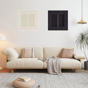 Beige & Black Wabi Sabi Square Set of 2 Wall Art  #WS317