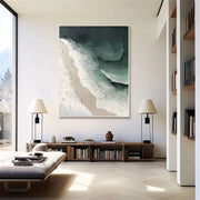 Ocean And Sky Abstract Textured Canvas Art #OS 304