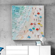 Seascape and Snowy Peak Painting #SP021