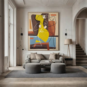 Colorful Abstract Portrait Texture Wall Art #PT009