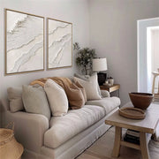 Plaster Art Minimalist Textured Paintings Set of 2 #MM277