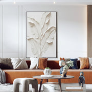 Beige Flower & Tree Abstract Texture  Canvas Art #FT 239