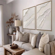 Plaster Art Minimalist Textured Paintings Set of 2 #MM277