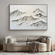 White Minimalist Textured Painting Canvas #MM158