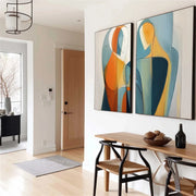 Contemporary Abstract Minimalist Set of 2 Wall Art #CW035