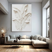 Beige Flower & Tree Abstract Texture  Canvas Art #FT 239