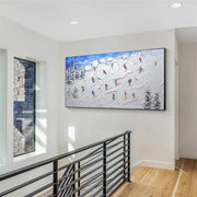 Skiing Sport Art Textured Painting Canvas # SA045