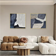 Abstract Textured Square Set of 2 Wall Art #AB 497