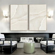 Plaster Art Minimalist Textured Paintings Set of 2 #MM057