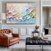 Colorful Flower & Tree Abstract Textured Wall Art #ML088