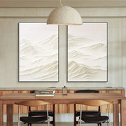 Plaster Art Minimalist Textured Paintings Set of 2 #MM187