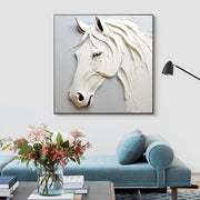 Abstract Animal Horse Textured Canvas Art #AP173