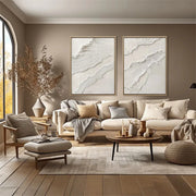 Plaster Art Minimalist Textured Paintings Set of 2 #MM277