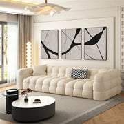Beige & Black Abstract Textured Painting Set of 3 #WS465