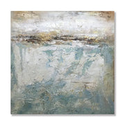 Golden Echo | Luxury Textured Abstract Oil Painting with Gold Foil Accents