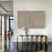 Beige and Brown Wabi Sabi Textured Canvas Art Set of 2 #WS641